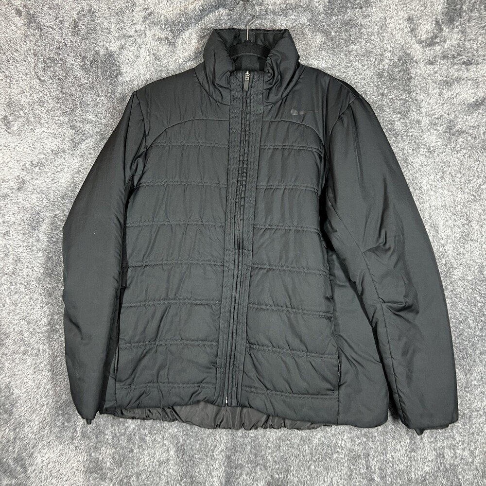 Nike Jacket Womens XL Black Puffer Golf Aeroloft Repel Full Zip Outdoors